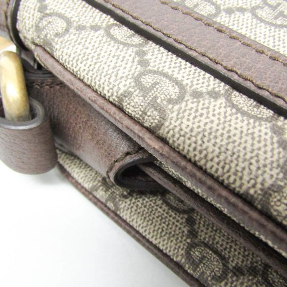 GUCCI Authentic Brown Leather Shoulder Bag - Picture 6 of 15